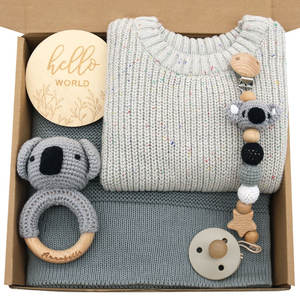 Kaiyue <span class=keywords><strong>2025</strong></span> Hot <span class=keywords><strong>Baby</strong></span> Gift Set recién nacido Wraps mamelucos Camisas Pantalones con lazo Swaddle muselina tela tejida manta de bebé - Product Image 6