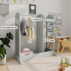 Séchoir à linge en bois Gemma Toys - Article ménager simple en bois massif pour salon et chambre, couleur bois naturel - Product Image 2
