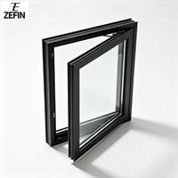 Ventana Abatible de Aluminio con Triple Sellado, Resistente a la Intemperie, Reforzada y Resistente a Impactos