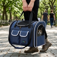 Sac de transport pliable pour animaux de compagnie, grand format, imperméable, respirant, sac à bandoulière pour voyages en plein air, sac de transport multifonctionnel pour animaux