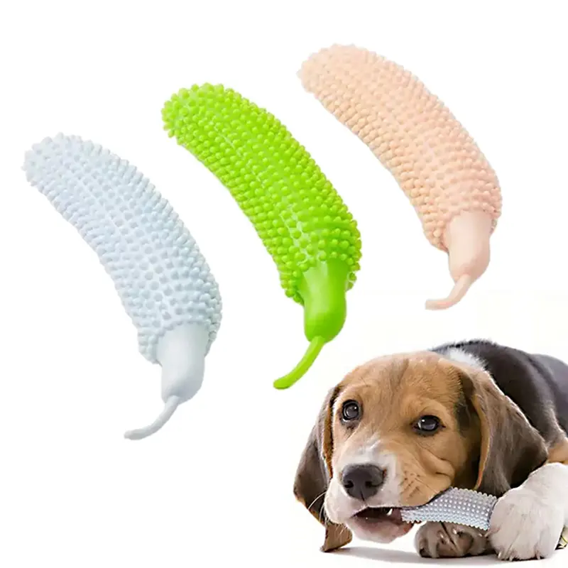 Convex Design Interactive Cleans Teeth Massages Gums Strong Chewing Hard Rubber Dog Chew Toy for Large Small Dogs