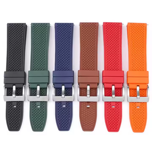 Correa de reloj de caucho fluorado resistente al agua de alta calidad, tamaños de 18mm, 20mm, 22mm, función transpirable para relojes inteligentes <span class=keywords><strong>Huawei</strong></span> <span class=keywords><strong>GT2Pro</strong></span> GT3 - Product Image 1