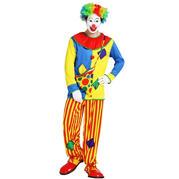 Amazon Carnaval Halloween Party Cosplay Clown Kleding Pak Fancy Clown Kostuum Volwassen