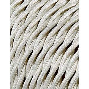 Cable textil trenzado H03VV-F 2x0,75 mm de algodón, 5 m - ideal para decoración y proyectos eléctricos - Product Image 1