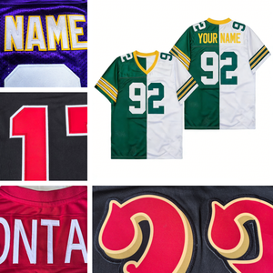 刺繍入りアメリカンフットボールジャージー カスタムリーグ レトロ風ステッチ入りウェア デンバー ナッシュビル マイアミ ナショナルチームユニフォーム - Product Image 1