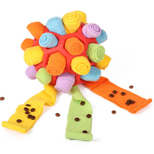 Balle de reniflement interactive pour chien, jouet de puzzle pour animaux de compagnie, distributeur de friandises à alimentation lente, entraînement olfaptif, lavable, balle d'enrichissement pour la recherche de nourriture - Product Image 2