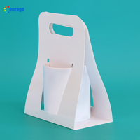Boîte d'Emballage pour Tasses à Sublimation en Carton Blanc avec Poignée, Vente en Gros