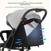 Poussette de voyage de luxe, poussette bébé légère, pliable d'une seule main, landau