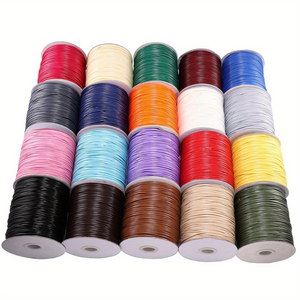 Cordón de Poliéster <span class=keywords><strong>Encerado</strong></span> Coreano en Varios Colores Brillantes, <span class=keywords><strong>Hilo</strong></span> <span class=keywords><strong>Encerado</strong></span> Redondo y Suave para Hacer Collares, Joyería, Etiquetas de Regalo - Product Image 2