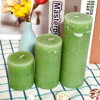Grandes bougies à combustion longue durée en cire blanche, faites à la main, écologiques, pour Noël, Pâques, mariage, maison, salle de bain, décoration rustique
