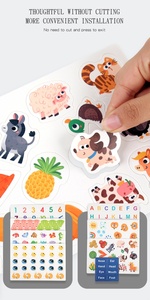 Jouets éducatifs Montessori, livre d'autocollants réutilisables, livre silencieux, autocollants <span class=keywords><strong>de</strong></span> voyage amusants, autocollants imperméables, livre d'activités pour les tout-petits - Product Image 5