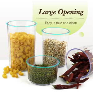 Tarro pequeño de almacenamiento de plástico transparente de 200ml de estilo moderno con tapa de corcho, sello de comida de forma redonda, organizador de cereales gruesos, olla apilable - Product Image 4
