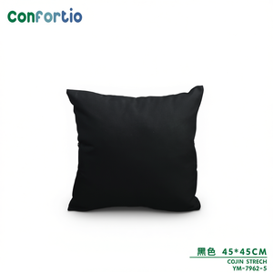 Cuscino di Lusso Elasticizzato in Tessuto Elastico Nero 45*45, Cuscino per Seduta e Poggiatesta di Alta Qualità - Product Image 2