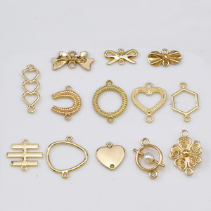 Liga Arco Dupla Cadeia Buckle Brincos Acessórios Diy Material Handmade Jóias Brincos Pingente - Product Image 1