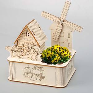 Diy scienza educativa esplorare giocattolo piccola produzione materiali sperimentali in legno fioriera pianta giardino - Product Image 3