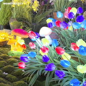 All'ingrosso piante Led luci Decorative tulipano tocco artificiale tulipano fiore giardino con steli all'aperto decorazione natalizia - Product Image 2