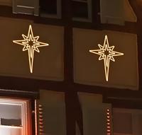 Guirlandes lumineuses LED pour fenêtre en forme d'étoile, IP65, à brancher, CRI95, 2700K, blanc chaud, étanches, suspendues, pour l'extérieur, les fêtes, la maison
