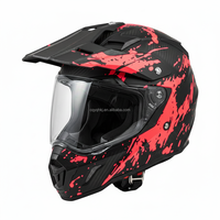 Casque de moto tout-terrain de haute qualité, personnalisable, avec double visière, en promotion