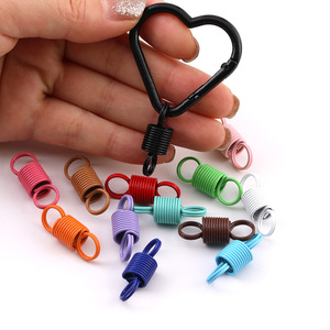 Hebilla de resorte de tensión de colores vibrantes, accesorios de joyería DIY, chapado en metal, duradero, para llavero, anillo de tracción, manualidades - Product Image 3
