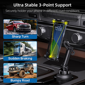 गर्म बिक्री समायोज्य बांह कार कप गोली धारक फोन माउंट कार फोन धारक के लिए 4.7-12.9 इंच गोली - Product Image 5