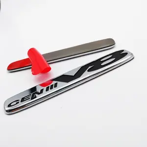New Arrival ABS Plastic 3d Chrome Letters and Numbers Auto Car Sticker Badge Emblems