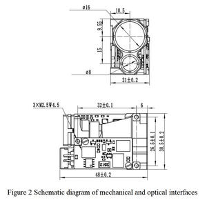 חיישן מרחק לייזר JRT Ld30x - Rs422 1535nm 3 ק\\\"מ מודול מדידת טווח לייזר עבור רחפן - Product Image 5