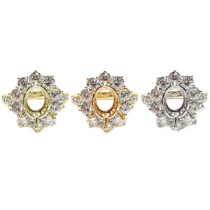 Bague en forme de vrai diamant blanc pour femme, bijou décoratif de conception précieuse, 18 carats, montage ovale, fixation de griffe, bague en fleur pour dames - Product Image 4