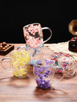Ensemble de 2 tasses à café en verre à double paroi isolées NBHUZEHUA pour les jeunes mariés, fiançailles, anniversaire, cadeaux pour lui et pour elle - Réfrigérateur