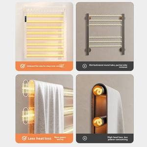 Sèche-serviettes électrique mural intelligent en aluminium noir mat <span class=keywords><strong>pour</strong></span> salle de bain, chauffage moderne <span class=keywords><strong>pour</strong></span> hôtels - Product Image 3