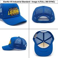 Casquette Trucker X&K Style Y2K en tissu éponge avec logo sérigraphié, performance streetwear, calotte haute en mousse, finition 3D en relief, maille respirante