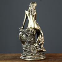 Grosir ornamen tembaga Resin kerajinan Eropa Retro dekorasi rumah baru dekorasi Desktop dewi