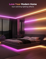 Bandes lumineuses LED de 10 m avec protections, éclairage intelligent, canal diffuseur LED pour chambre, plinthes, studio, armoire