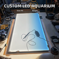 Panneau lumineux LED blanc RGB pour aquarium avec contrôleur, indice de protection IP54, dimmable, 60x36CM