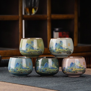 Juego de Té Chino Kung Fu - Taza de Cerámica de Estilo Chino Minimalista, Regalo Creativo para Reuniones y Eventos Empresariales - Product Image 3