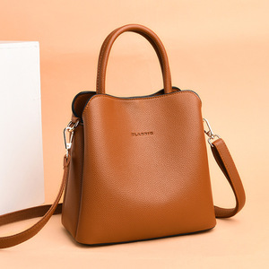 Bolsa Transversal Pequena de PU Texturizado para Mulheres, Ideal para o Trabalho Diário, com Alça Arredondada, Etiqueta Redonda e Alça Destacável - Product Image 3
