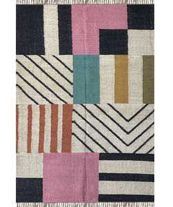 Personnalisable Moderne 4x6 ABSTRACT Laine Jute Tapis Tissé à la Main Tufté pour Salon Charme Rustique Ensemble de Laine Fait Main - Product Image 2