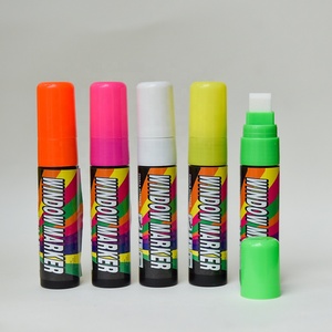 Window Markers - 15mm Jumbo - 3 in 1 Nib with 28g Ink - <strong>Pack</strong> <strong>of</strong> 8 Neon Chalk <strong>Pens</strong> - Loved by Teachers, Kids, Artists, Businesses - Product Image 1