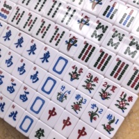 Vente en gros usine de Mahjong taïwanais en acrylique gelée, 144 + 4 tuiles avec inscriptions anglaises, tuiles gelée glacée pour le Moyen-Orient