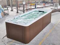 Piscine Spa de Nage Contre-Courant Extérieure, Double Zone, en Acrylique