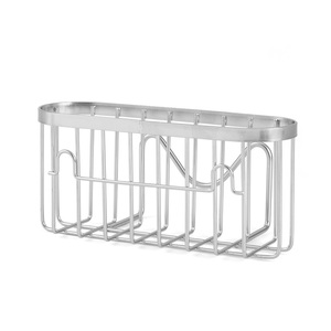 Modern Stainless Steel Sponge Cleaning Brush Rack Wall-Mounted Kitchen & Bathroom Storage for Hotel Use - Product Image 4