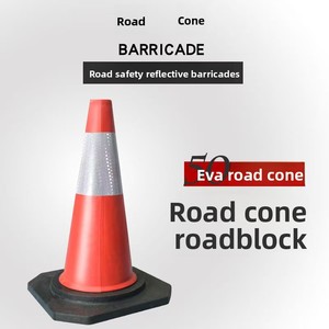 Cônes de sécurité routière pour <span class=keywords><strong>parking</strong></span> Qianhao pour emplacement de stationnement - Blanc Rouge Noir Caoutchouc 70cm Poignée supérieure <span class=keywords><strong>Anneau</strong></span> Garantie 1 an - Product Image 3