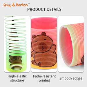 Mini ressorts arc-en-ciel Capybara pour fêtes, jouets anti-stress en vrac pour carnavales et anniversaires - Product Image 4