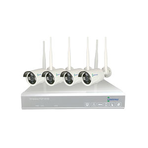IP66 방수 1080p 총알 CCTV WiFi 카메라 키트 <span class=keywords><strong>4</strong></span> 채널 무선 시스템 NVR 얼굴 감지 야외 HDD DVR OEM ODM - Product Image 1
