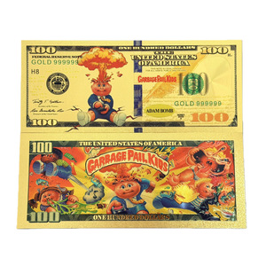 18 Model Tempat Sampah GARBAGE PAIL KIDS Uang Kertas Anime Amerika Berlapis Emas 24K untuk Hadiah - Product Image 5