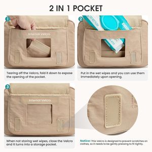 Bolsa de Cintura de Nylon, Pequena Bolsa de Fraldas para Meninas e Meninos, <span class=keywords><strong>Mini</strong></span> Bolsa de Fraldas Tipo Sling com Almofada Portátil para Troca - Product Image 4