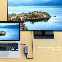 Hub USB Tipo-C con Múltiples Puertos (4K USB 3.0 Ethernet) Estación de Acoplamiento 5 en 1 para PC