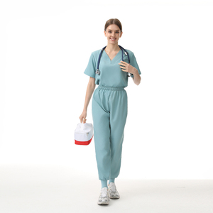 Uniformes musulmanes de manga corta <span class=keywords><strong>para</strong></span> <span class=keywords><strong>mujer</strong></span> al por mayor, traje largo, uniformes de enfermería hospitalaria <span class=keywords><strong>para</strong></span> médicos, hospitales y clínicas - Product Image 1