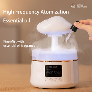 Portable Customized Rain Cloud Humidifier Night Light White Noise Aromatherapy Essential <b>Oil</b> <b>Diffuser</b> Sleep Relaxing USB Plastic - Product Image 2