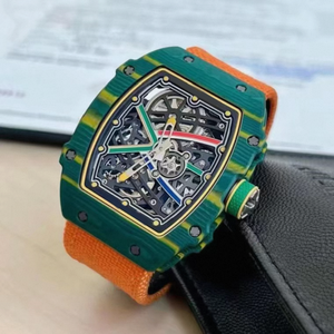 RM 67-02 Style Square Ultra Thin 7.8mm Skeleton <b>Watch</b> V3 Automatic Carbon Fiber Hollow Dial Rubber Luxury Sports <b>Mechanical</b> - Product Image 3