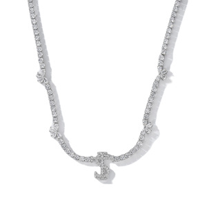 Stk Diamond Tennis Necklace Women Round Brilliant Cut Butterfly Pendant Clavicle Chain Everyday Wear 385cm Extension - Product Image 2